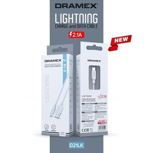 DRAMEX Lightning Kablo 2.1A D21LK